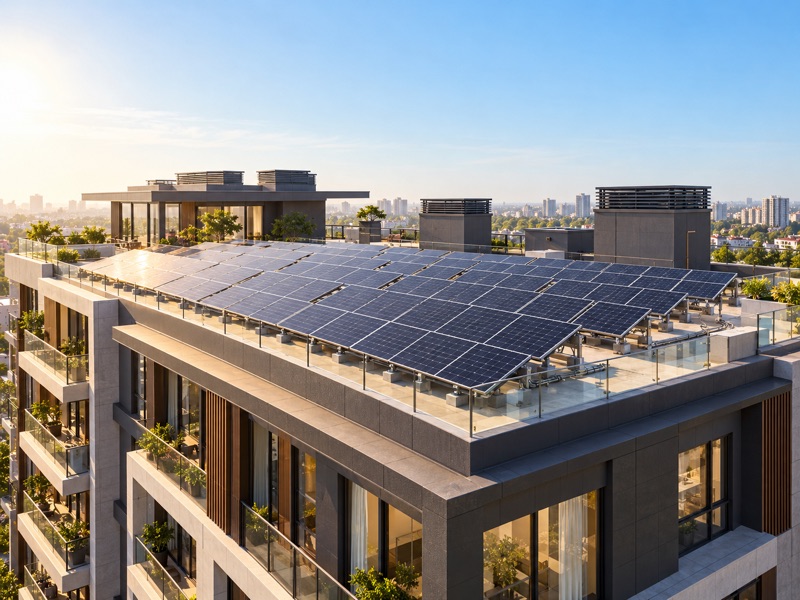 Solar roofing for apartments